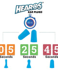 Xtreme Foam Ear Plugs With Noise Reduction Rating 33 For Top Notch Hearing Protection illustrating insertion process
