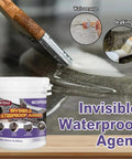 Heavy Duty Invisible Waterproof Coating For Concrete Catch Basin Rims French Drain Guards Yard Grates Sump Boxes With Brush To Keep The Yard Lickety Dry For Sure applied with a brush on concrete surface.