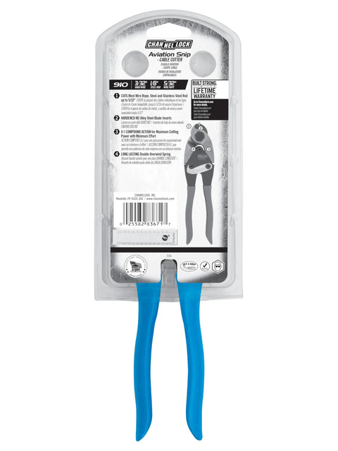 Beefy Pro Grade Wire Cutter With Compound Joint For Cable And Rope Cutting 9 Inch Tool Tough Durable Blade Inserts Cut Wire Rope And Stainless Steel Rod Up To Five Thirty Second Inch
