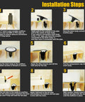 Step-by-step installation guide for Freestanding Tub Drain Rough In Kit With 12 Inch Flange Base highlighting no fuss easy steps.