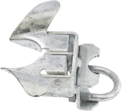 Chain Link Fence Butterfly Gate Latch 1 3/8" x 2" (1 7/8" OD) in silver metal finish, showcasing latch mechanism.