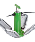 16000 Lumen Temporary LED Work Light With Four Pivoting Panels And 360 Degree Beam Spring Loaded Quick Mount Hook 10 Foot Power Cord