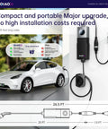 Total Game Changer Level 2 Ev Charger For J1772 Rides Churning Out 40 Amps At 240 Volts with 25-foot cable and wall outlet.