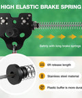 Backyard Zip Line Kit For Kids And Grownups Up To 400 Lbs Quick Tighten Zipline with rust-proof spring brake
