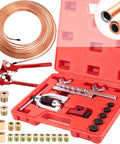 3/16 in brake line repair kit with flaring tool, tube cutter and 25 ft copper-coated line in red case, Amazon