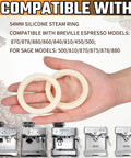 Hand holding 54mm Silicone Steam Ring 2 Pack Gasket Replacement For Sage Espresso Machines And Other Compatible Models 870 878
