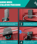 Installation steps for Upgraded Steel Front Caster Wheel Kit For Packout Tool Box With 220 Lbs Capacity Folding Design