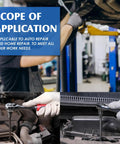 Mechanic using Extra Deep Hex Bit Socket Set For Three Eighth Inch Drive With 1/8 To 3/8 Inch And 3 To 10 Millimeter Allen Sockets SAE