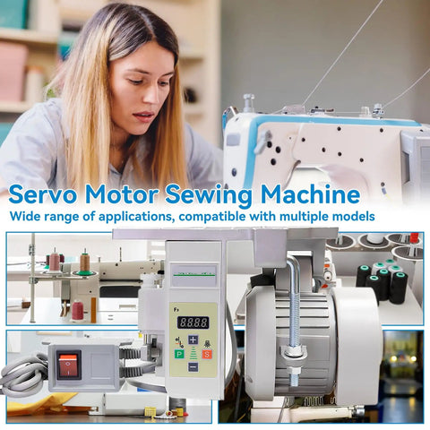 Ultra Quiet 110V 750W Sewing Machine Servo Motor With CW CCW, Energy-Saving 200-6000 RPM, 1HP Industrial-Grade Motor for sewing