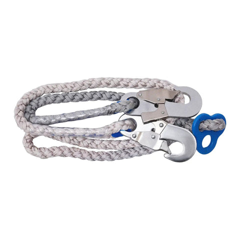 Sturdy rope with metal hooks from Pro Grade Tree Climbing Spikes Set With Safety Belt And Gloves Adjustable Non Slip Pedal Climbing Gear For Fruit Picking Heavy Duty Outdoor And Indoor Tree Access.