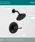 Elmhurst Shower Trim Kit For Shower Only Without Tub Spout Oil Rubbed Bronze Finish With Easy Clean Touch Clean Spray Holes