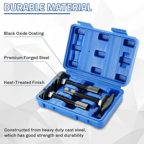 Rear Axle Bearing Remover Puller Slide Hammer Set Built Tough for Auto Repair 3 Piece Kit in blue case showing forged steel