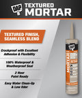 Textured Mortar Filler And Sealant For Concrete And Masonry, Premium Elastomeric Latex Caulk, Interior And Exterior Use, Beige, 10.1 Oz.