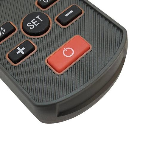 Close-up of control panel on Handheld Nuclear Radiation And Electromagnetic Detector With Large Digital Display for onsite use.