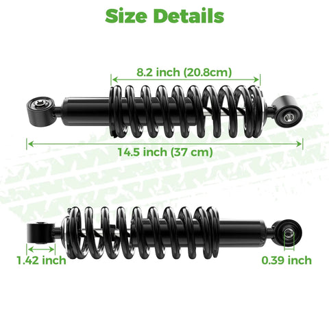 Golf Cart Rear Shock Absorber Kit For Yamaha G29 Drive Gas And Electric Models 2007 To 2016 Two Pack Beefy Heavy Duty Shocks size