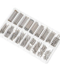 Pro Grade 270 Pack Stainless Steel Watch Band Spring Bars Replacement Pins Kit For Clasp Repair in clear plastic case