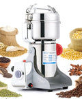 Electric Grain Mill Grinder 1800W High Speed Dry Grinding 800G Capacity 36000 RPM 304 Stainless Steel Body with spices and grains