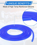 Blue Silicone Vacuum Tubing Hose For Automotive Use 10 Feet Long Three Sixteenth Inch Inner Diameter Two Millimeter Wall Thickness Beefed Up High Temp Boost Turbo Line For Cars Trucks Marine And Aircraft 130 PSI Max coiled