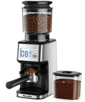 Hardcore Conical Burr Coffee Grinder With 51 Precise Settings, Automatic Bean Crusher, Bright Digital Screen, Sturdy Steel Body