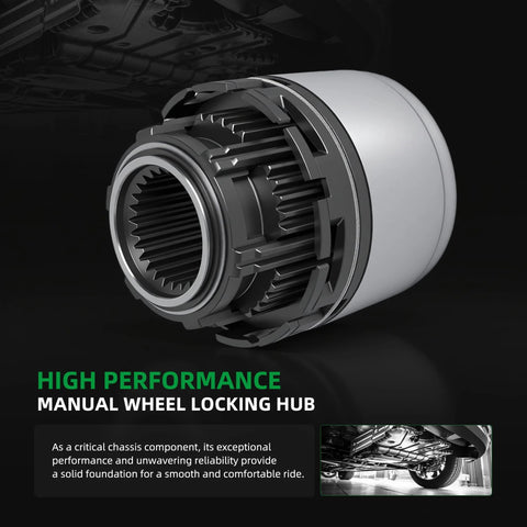 Manual Wheel Locking Hub Actuator Assembly For Ford Ranger 1998-2003, Ford Explorer 1995-2001, Mazda B Series Pickup 1998-2009, showing a high-performance hub with die-cast aluminum housing