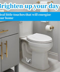 Installed Two Ceramic Bird Toilet Bolt Covers Set, Cute Bird Screw Caps For Bathroom Decor in Silver Finish on toilet