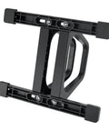 Portable Bike Stand Floor Rack For Garage Fits BMX And Trick Bikes With 20 Inch Tires For Rallies And Races Or Trailheads Indoor Outdoor Use Lightweight Easy To Move Weighs Only 2 Lbs. in black plastic with adjustable support arms.