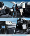 Magnetic Cup Holder Phone Mount For Cars MagSafe Compatible Adjustable 4.1 Inch Base with iPhone in various car interiors