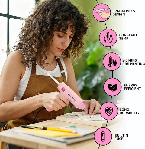 Woman using No Sweat Pink Cordless Drill 188 Piece Heavy Duty Tool Box For Women Home Repair Kit With Fast Charger.