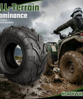 Hardcore 145/70-6 All Terrain Tires for ATV Go Kart Mini Bike in mud with aggressive tread design