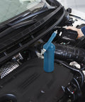 Mini Manual Grease Gun 80cc With Lock On Coupler And Precision Nozzle For Excavators And Cars Leak Proof Oiler in sky blue on car engine