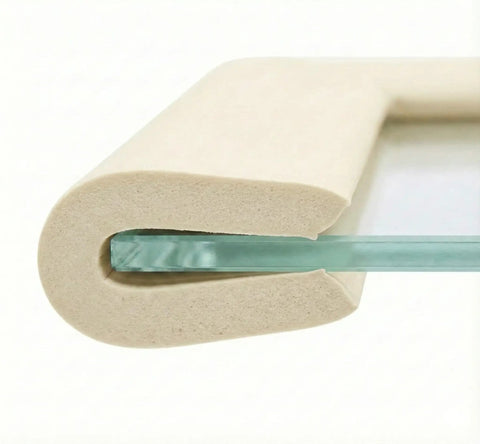 Super Slick U Shaped Baby Proofing Corner Guards For Glass Tables And Thin Furniture, Soft Eva Foam Edge Protectors with Grippy Sticky Pads