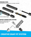 40 Motorized Models Building Kit For Kids 8 And Up A Dope DIY STEM Toy Set with extendable rod and snap fit system parts