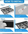 Installation guide for Three Pack Range Rear Filler Kit 30 Inch Triangular Fill Strip Cooktop Trim Kit With Screws Install Tools Gap Cover