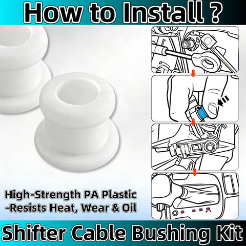 Installation guide for Ford Shift Cable Bushing Repair Kit 2 Pack Fits Focus MK Edge Escape Explorer Fusion Drop-In OEM Replacement
