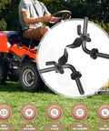 Lawn tractor with Heavy Duty Front Axle Steering Spindles And Front Wheel Bearing Set RH LH Replacement overlay