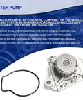 Honda Civic Timing Belt Kit With Water Pump And Gaskets Including Valve Cover Gasket For 2001 To 2005 1.7L VTEC D17A 16V Full Timing System Replacement showing water pump