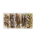 56 Pieces M8 Bolts And Nuts Kit With Flange Hex Head, Lengths From 20 To 50mm, Grade 8.8 Alloy Steel Metric Fasteners