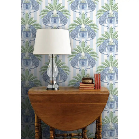 Top Shelf PVC Free Preppy Wallpaper With Heavy Duty Matte Linen Texture Ideal For Busy Homes Or Tight Offices on a feature wall.