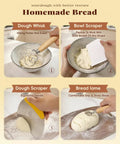 All In One Sourdough Starter Kit For Beginners With Manual Included Complete Bread Baking Supplies demonstrating tool usage