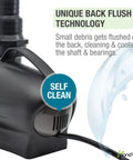 Heavy Duty 3600 GPH Pond Waterfall Pump With 170W Low Energy Power featuring back flush technology