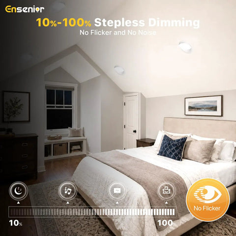 Grab Your Hands On These Fresh 4 Inch Gimbal Ceiling Downlights Fully Dimmable 900 Lumen Recessed Leds With 5 Cct Switchable Tunable White Settings Smooth Tilt Rotate Focus Boss Level Home Lighting Kit Of 4 in a stylish bedroom.