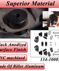 CNC Billet Aluminum Body Mount Bushings Kit For Camaro Nova Chevy II 1968 1981, black anodized finish, installation details