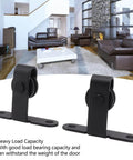 Quiet ABS Sliding Barn Door Hardware Kit For Double Doors With Bypass Track Flat Rail in modern living room
