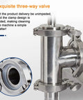 Heavy Duty Pneumatic Liquid Filler With Stainless Steel Construction Configures Single Or Dual Heads Hella Durable No Sweat Processing For Wineries And Beverage Lines 110 To 220 V Industrial Rig three-way valve detail.