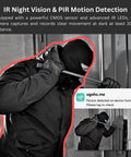 Indoor Security Camera For Home 360 Degree 1080P WiFi captures intruder at night with motion detection and phone app alert.