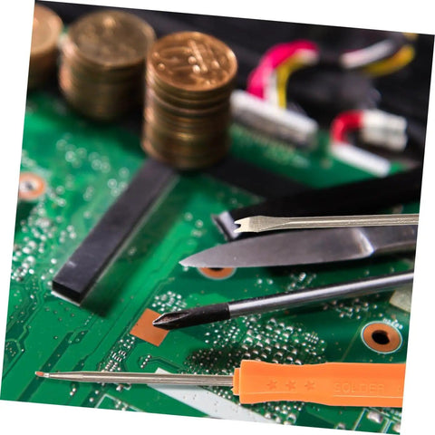 Six Piece Soldering Assist Set Desoldering Pump And Wick Kit For PCBs One Handed Solder Aid Tools Desolder Sucker Rosin Core Wick