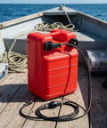 Portable 6 Gallon 24L Marine Fuel Tank With 9.8 Foot Hose Level Gauge And L Shaped Handle Easy To Carry Dual Venting Cap System