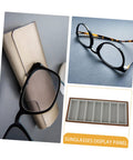 Straight Up Premium Wooden Eyewear Display Tray With Soft Protective Lining For Sunglasses Glasses And Jewelry Storage Stylish Desktop Organizer with glasses and storage panel.