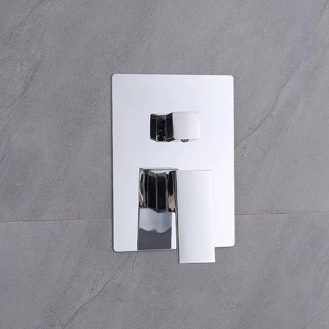 Wall Mounted Rainfall Shower System With 10 Inch Rain Shower Head And Handheld Kit Chrome Finish Rough In Valve And Trim Included