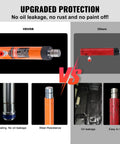 Comparison of 10 Ton Portable Hydraulics Porta Power Kit with VEVOR's upgraded oil-sealing versus competitors' leaking models.